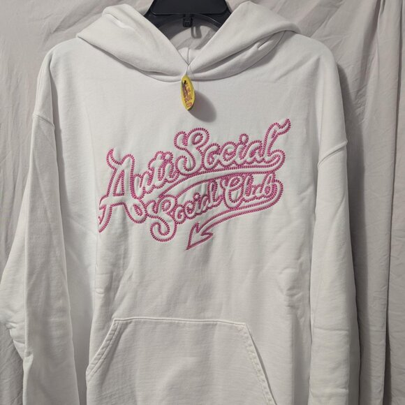 Authentic Anti Social Social Club- Script Club Hoodie - Picture 1 of 8